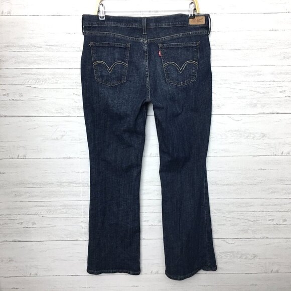 Levi's 515 Women's Jeans Boot Cut Dark Wash Stretch size 12 length 32" - Picture 3 of 11